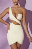 One Shoulder Cut Out Mini Dress in White sold by Oh Polly