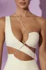 One Shoulder Cut Out Mini Dress in White sold by Oh Polly