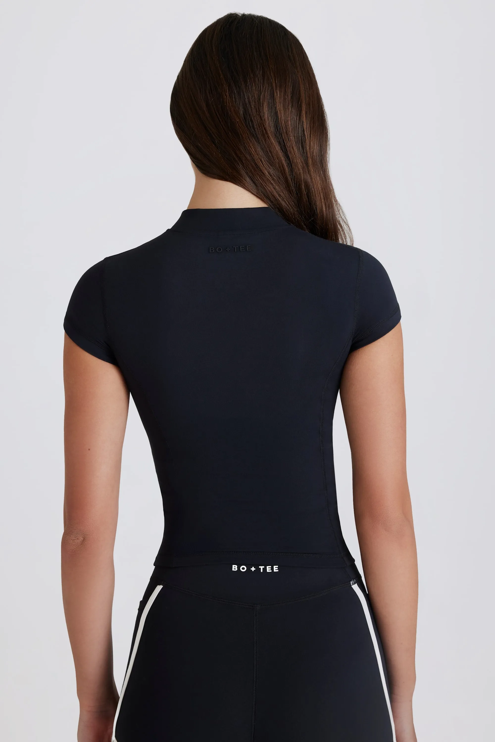 Soft Active Quarter-Zip Top in Black sold by Oh Polly product image thumbnail 2