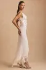 Embellished Plunge Ruffled Corset Maxi Dress in Ivory sold by Oh Polly