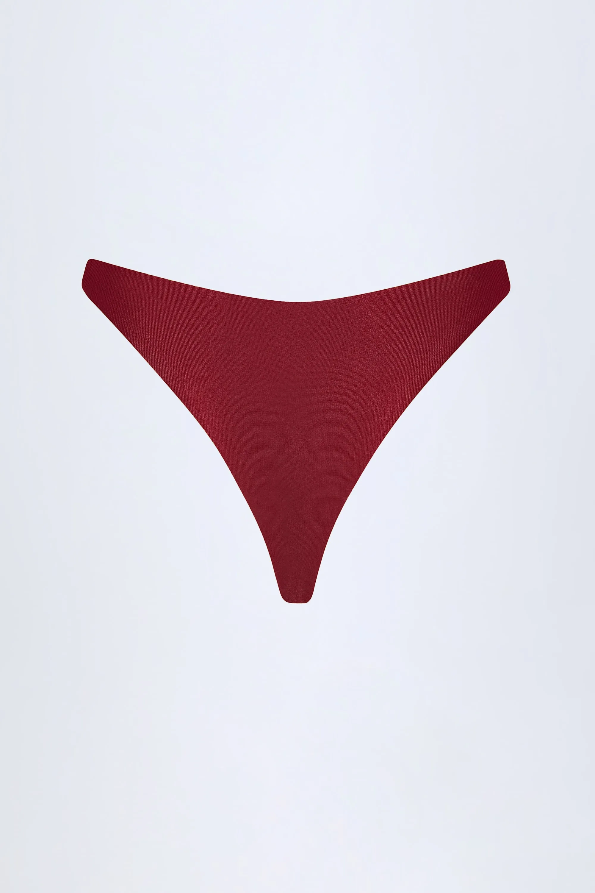Bead-Embellished Cheeky Bikini Bottoms in Dark Cherry sold by Oh Polly product image thumbnail 4