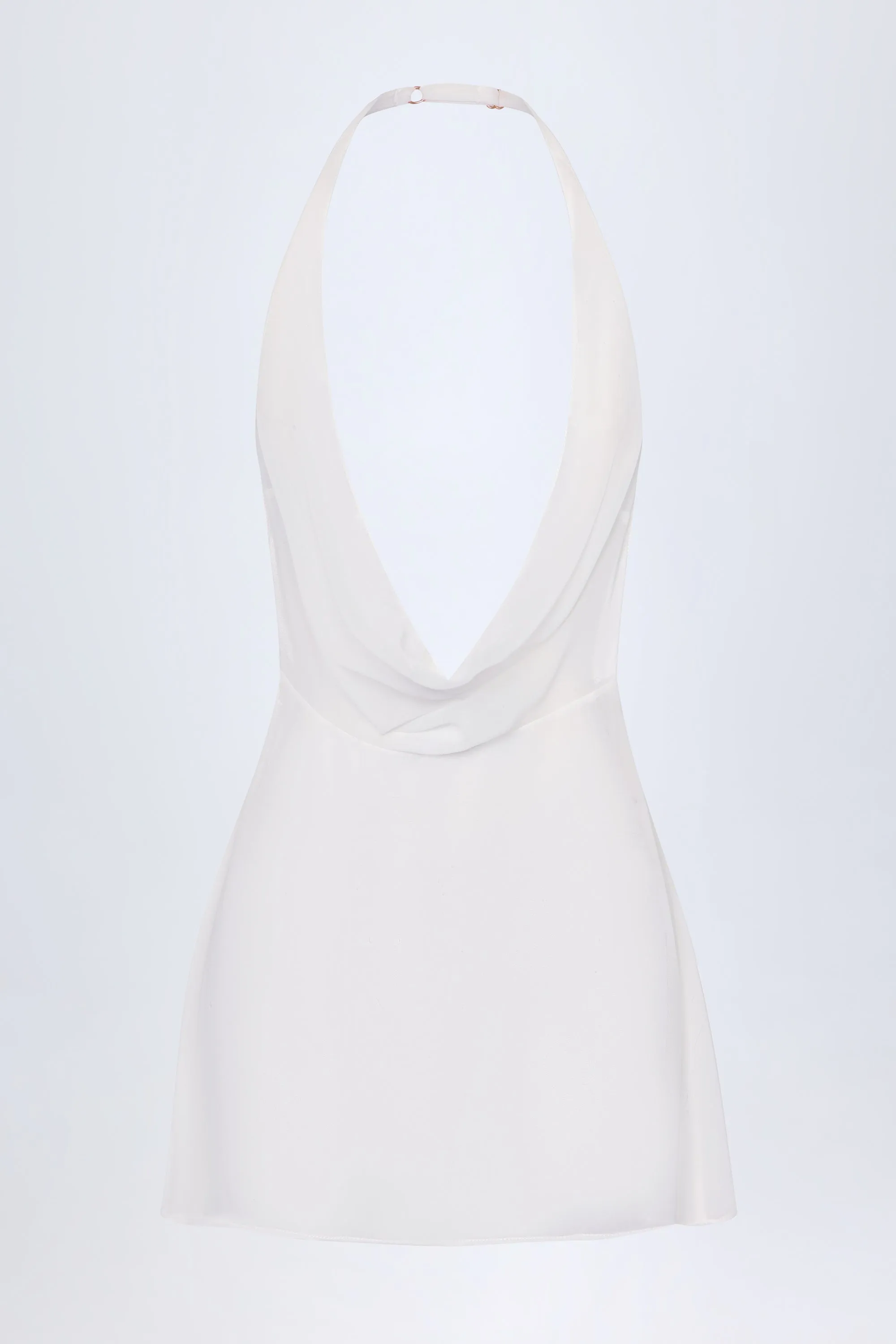 Cowl-Neck Backless Mini Dress in White sold by Oh Polly product image thumbnail 3