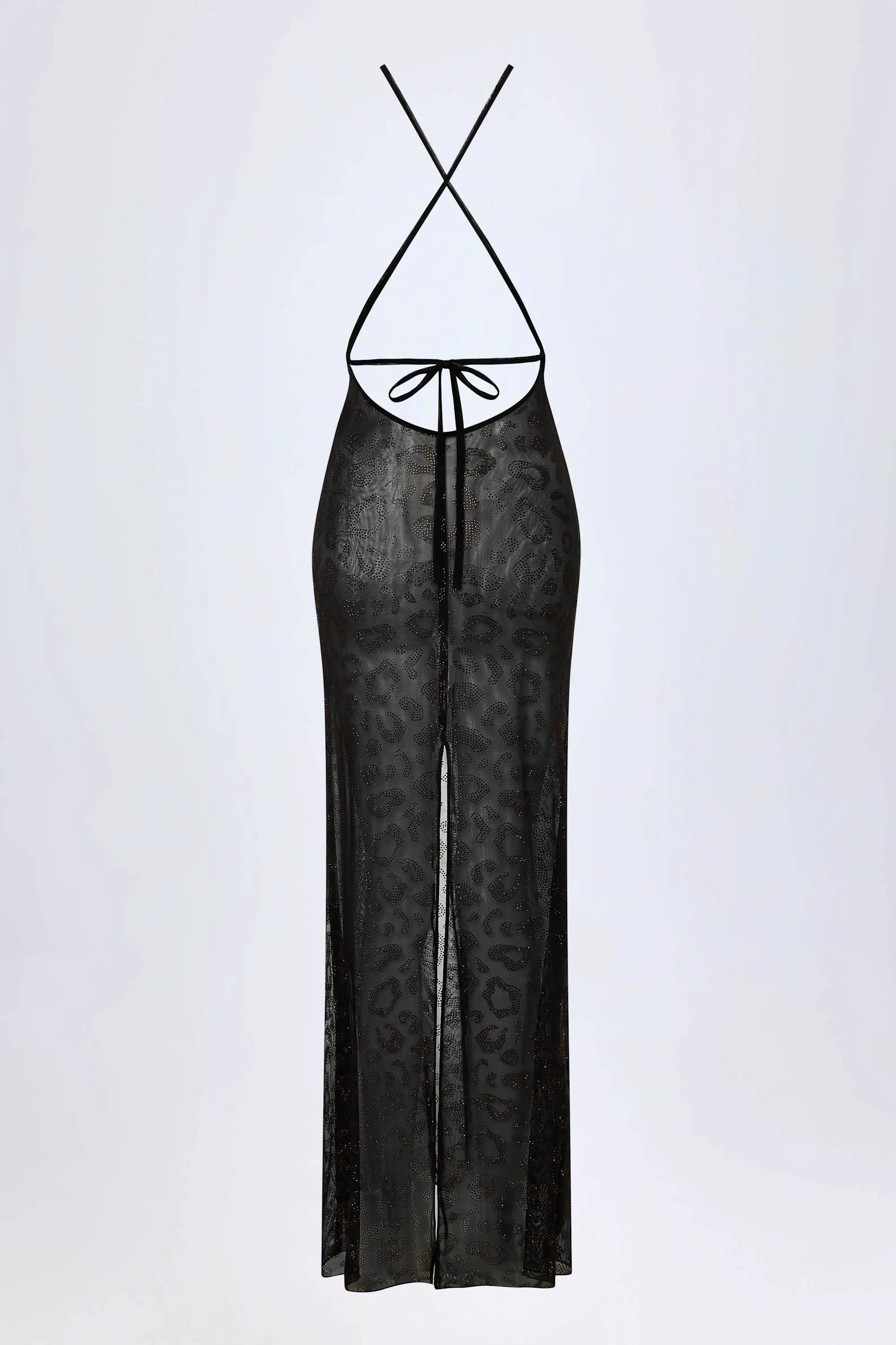 Embellished Backless Maxi Dress in Black sold by Oh Polly product image thumbnail 4