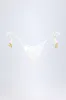 Side-Tie Bead Thong Bikini Bottoms in White Leopard Hotfix sold by Oh Polly