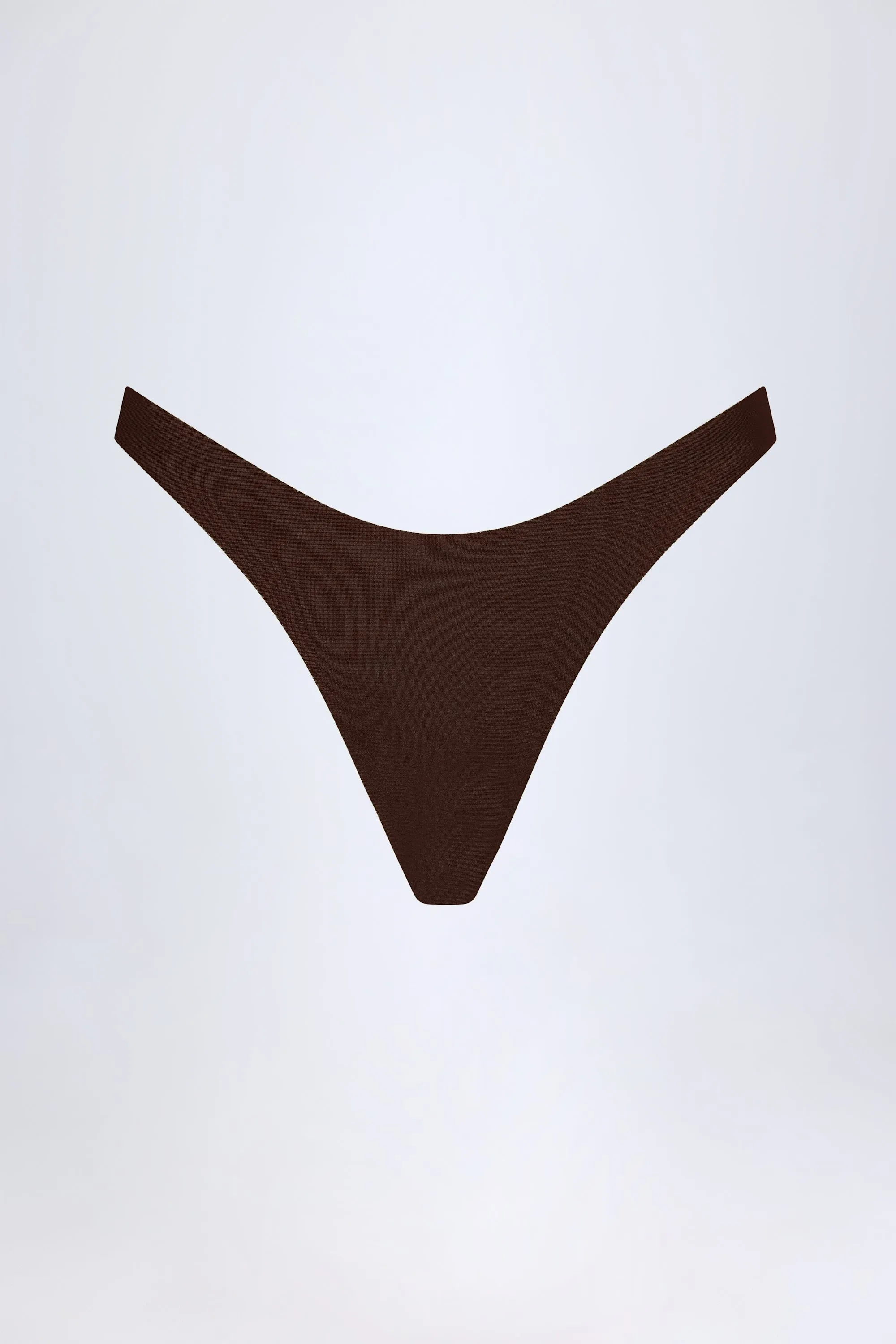 High-Leg Cheeky Bikini Bottoms in Dark Chocolate sold by Oh Polly product image thumbnail 3