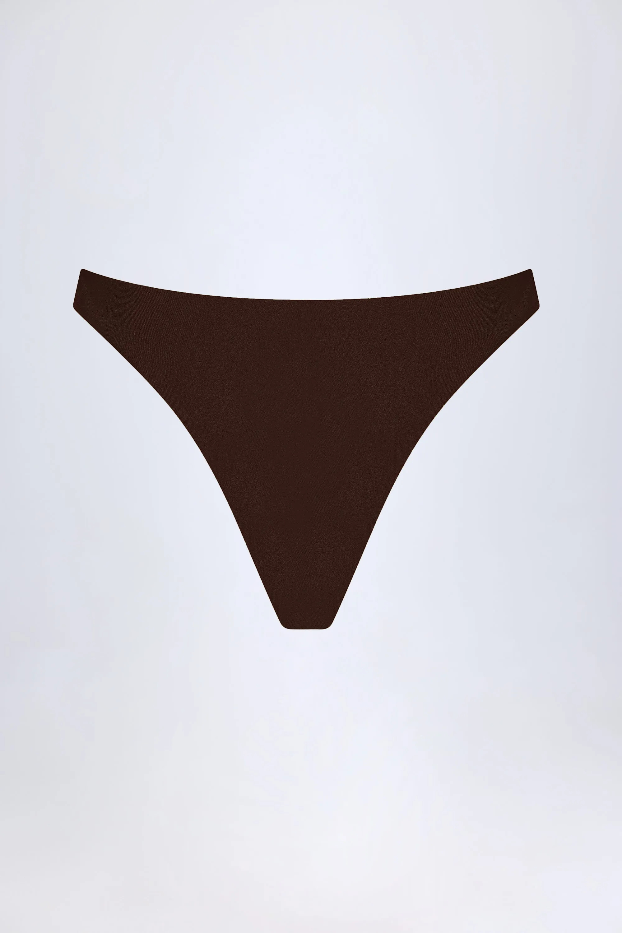 High-Leg Cheeky Bikini Bottoms in Dark Chocolate sold by Oh Polly product image thumbnail 4