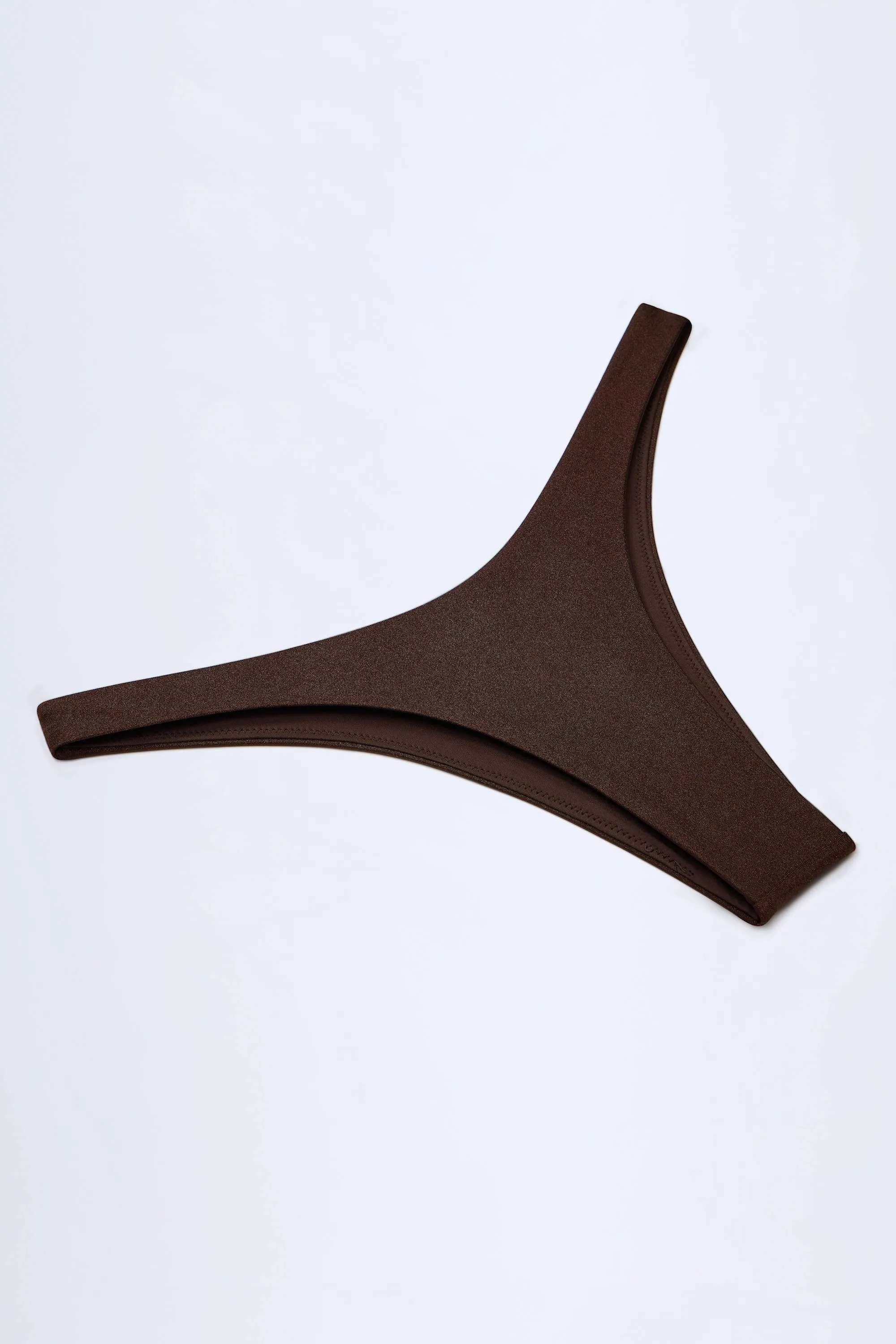 High-Leg Cheeky Bikini Bottoms in Dark Chocolate sold by Oh Polly product image thumbnail 5