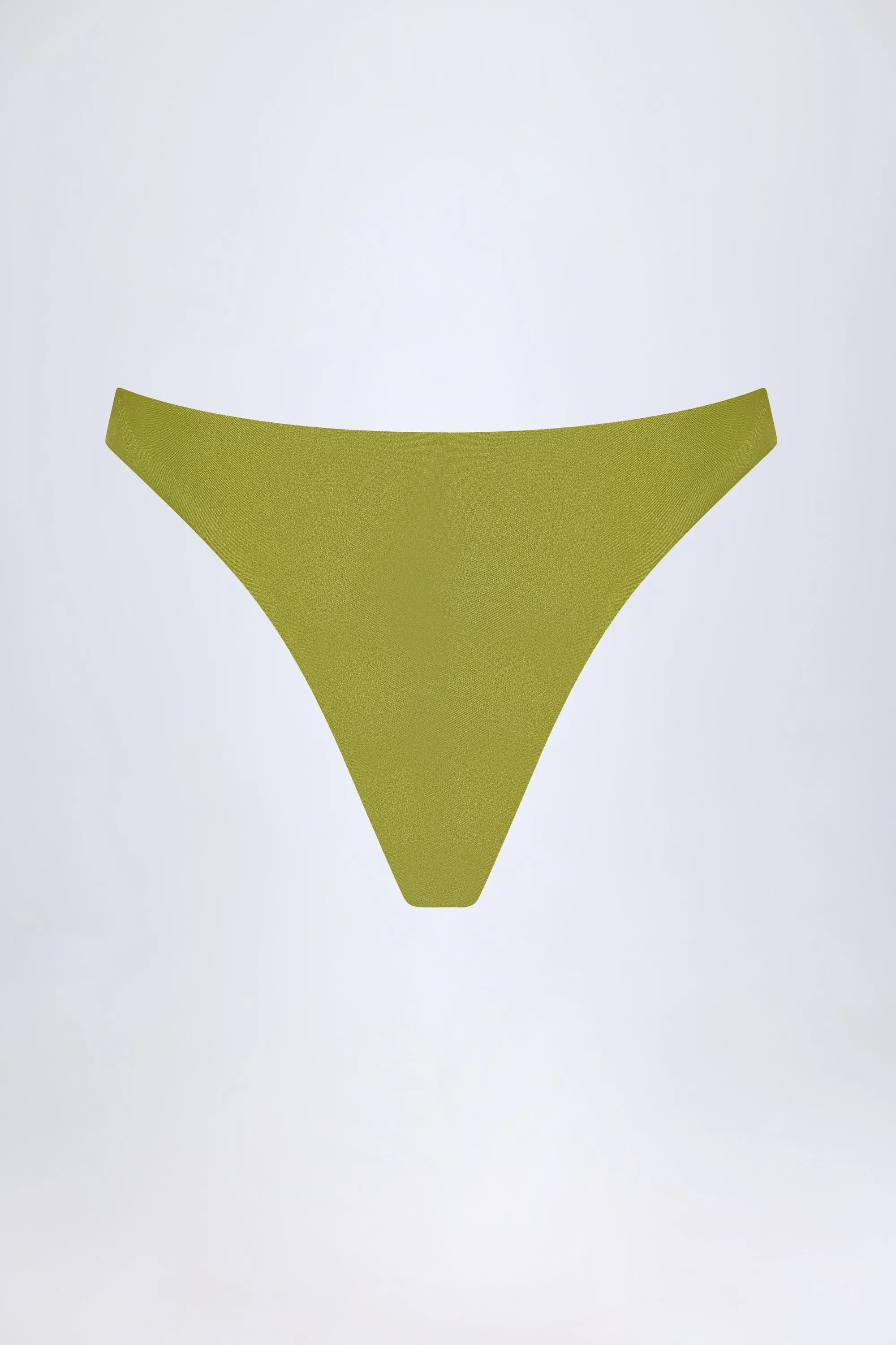 High-Leg Cheeky Bikini Bottoms in Olive Green sold by Oh Polly product image thumbnail 4
