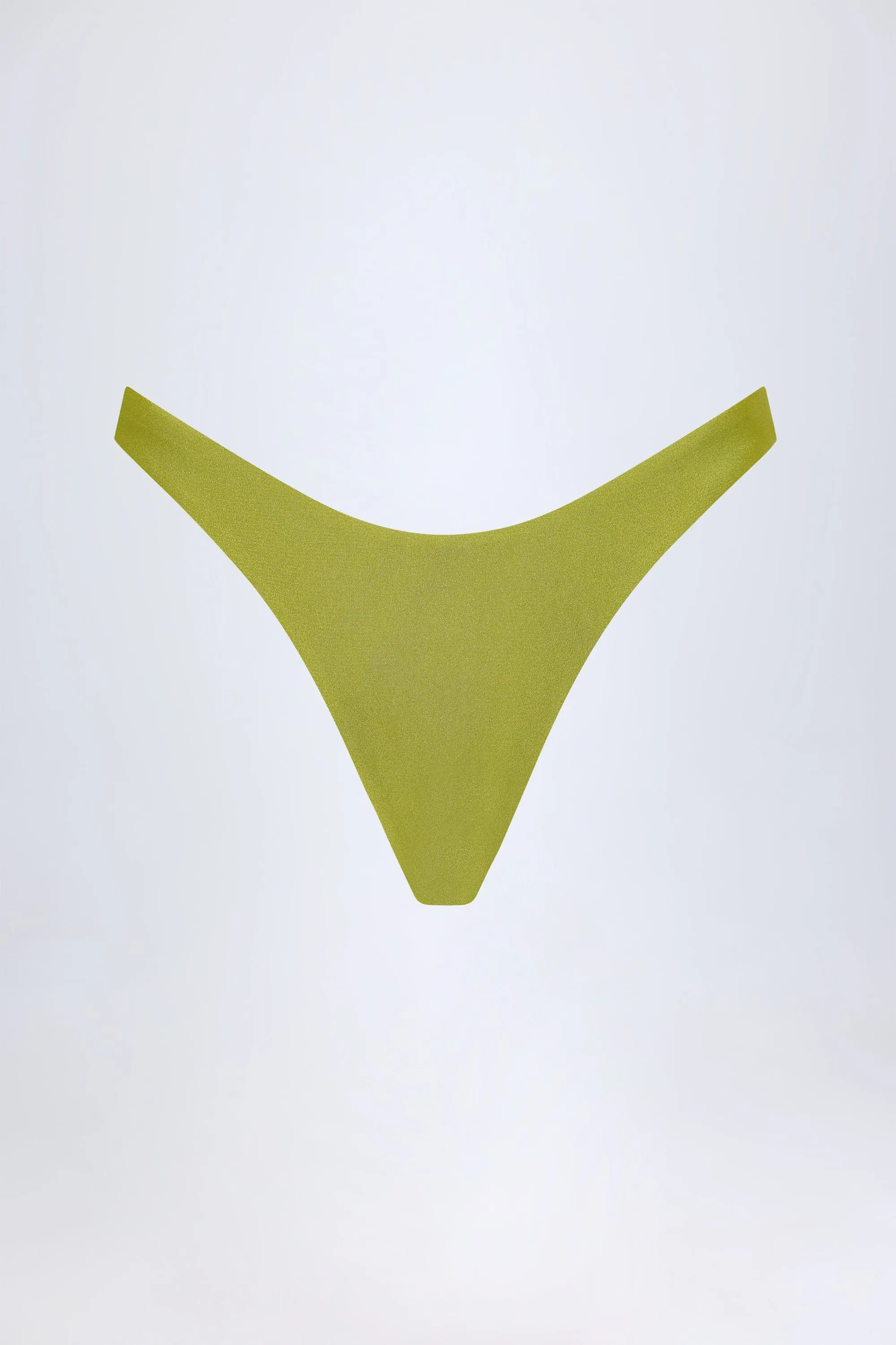 High-Leg Cheeky Bikini Bottoms in Olive Green sold by Oh Polly product image thumbnail 3