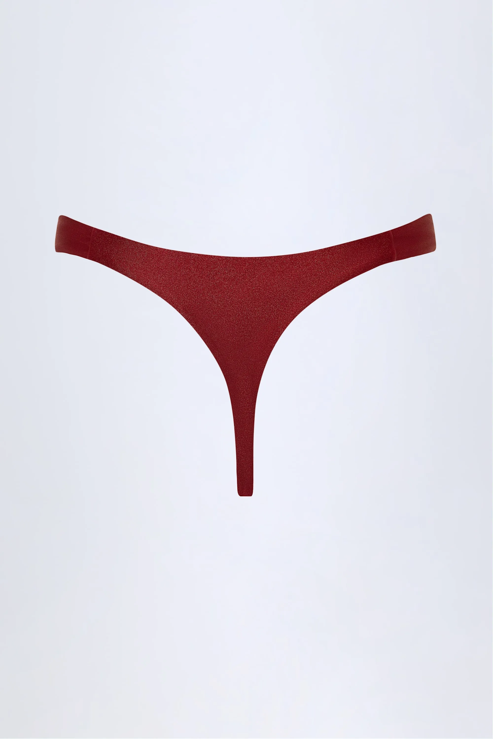 Hardware-Detail Thong Bikini Bottoms in Dark Cherry sold by Oh Polly product image thumbnail 4