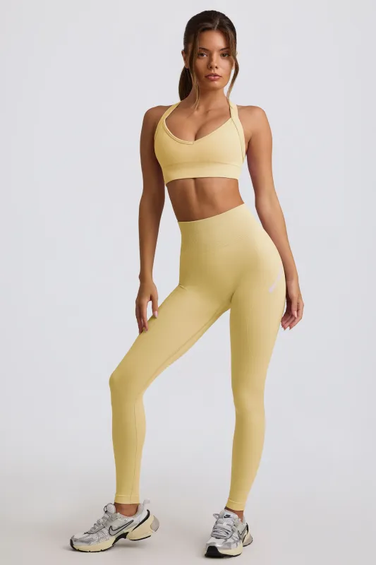 Super Sculpt Seamless High-Waist Leggings in Butter Yellow sold by Oh Polly