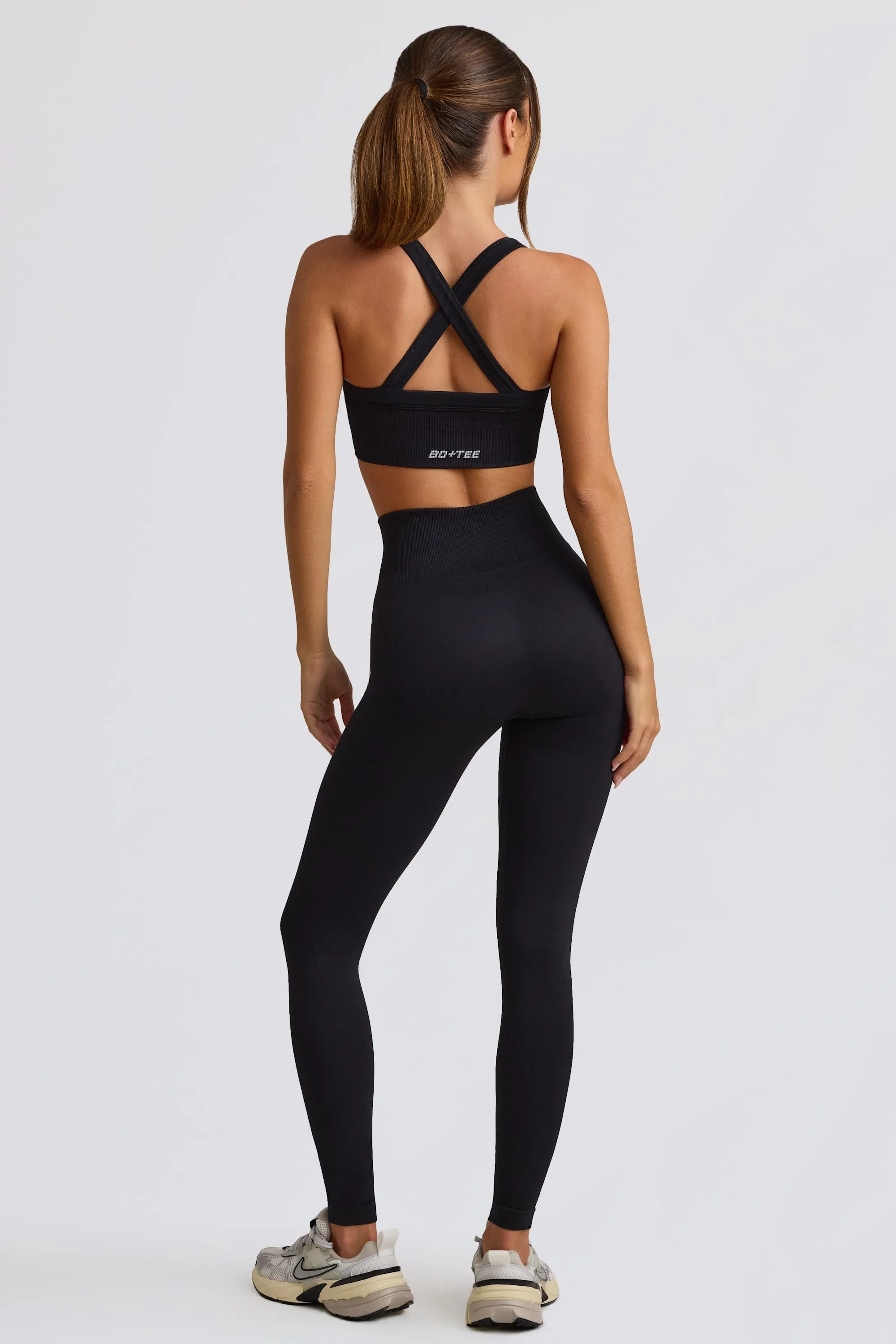 Super Sculpt Seamless High-Waist Leggings in Black sold by Oh Polly product image thumbnail 2