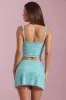 Embellished Low-Rise Mini Skirt in Aqua Blue sold by Oh Polly