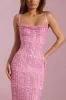 Embellished Cowl-Neck Backless Maxi Dress in Pink sold by Oh Polly