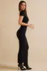 Cap Sleeve Open Back Maxi Dress in Black sold by Oh Polly