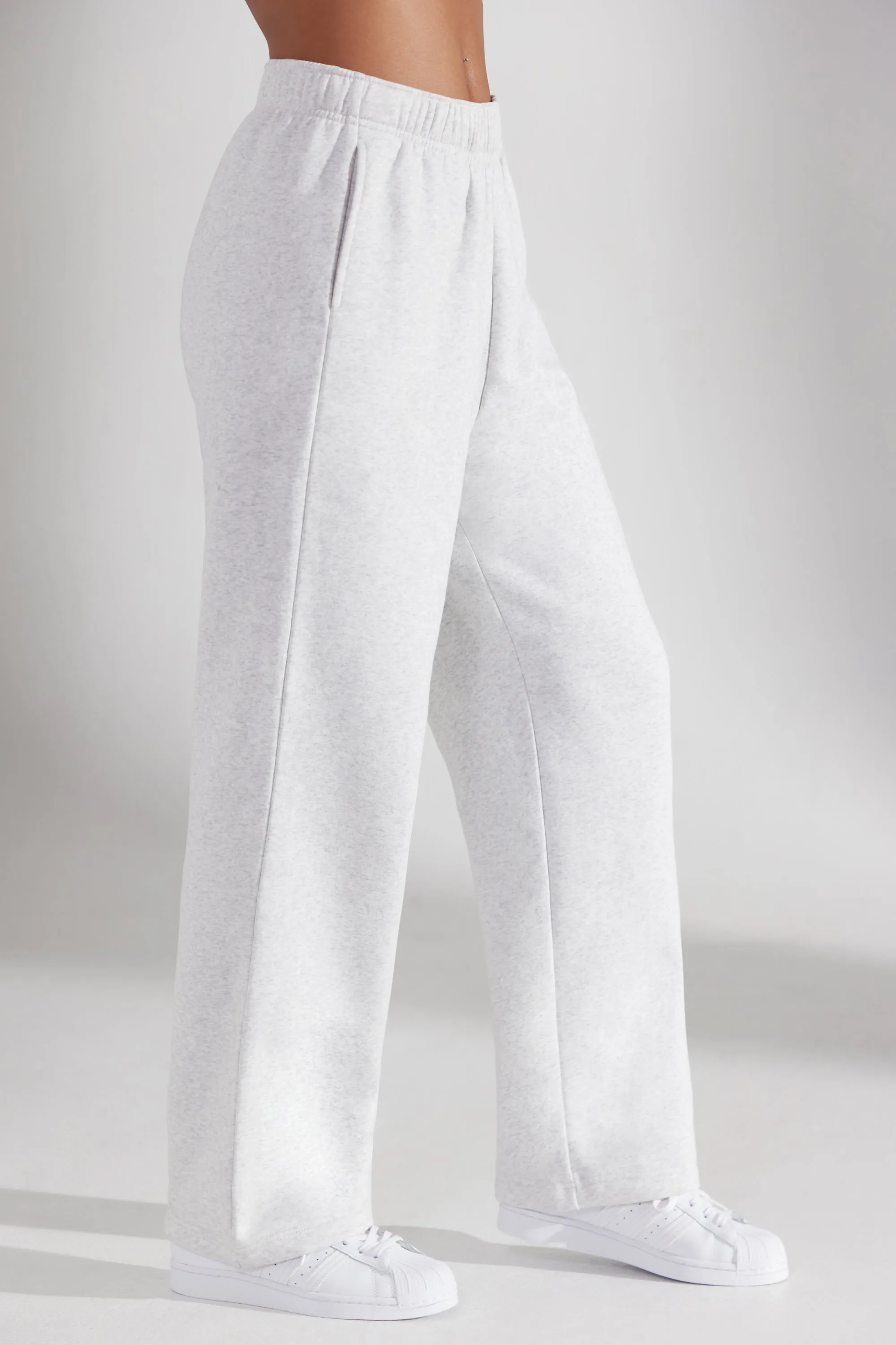 Wide Leg Joggers in Heather Grey sold by Oh Polly product image thumbnail 3