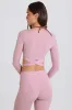 Soft Jersey Wrap Crop Top in Mauve sold by Oh Polly