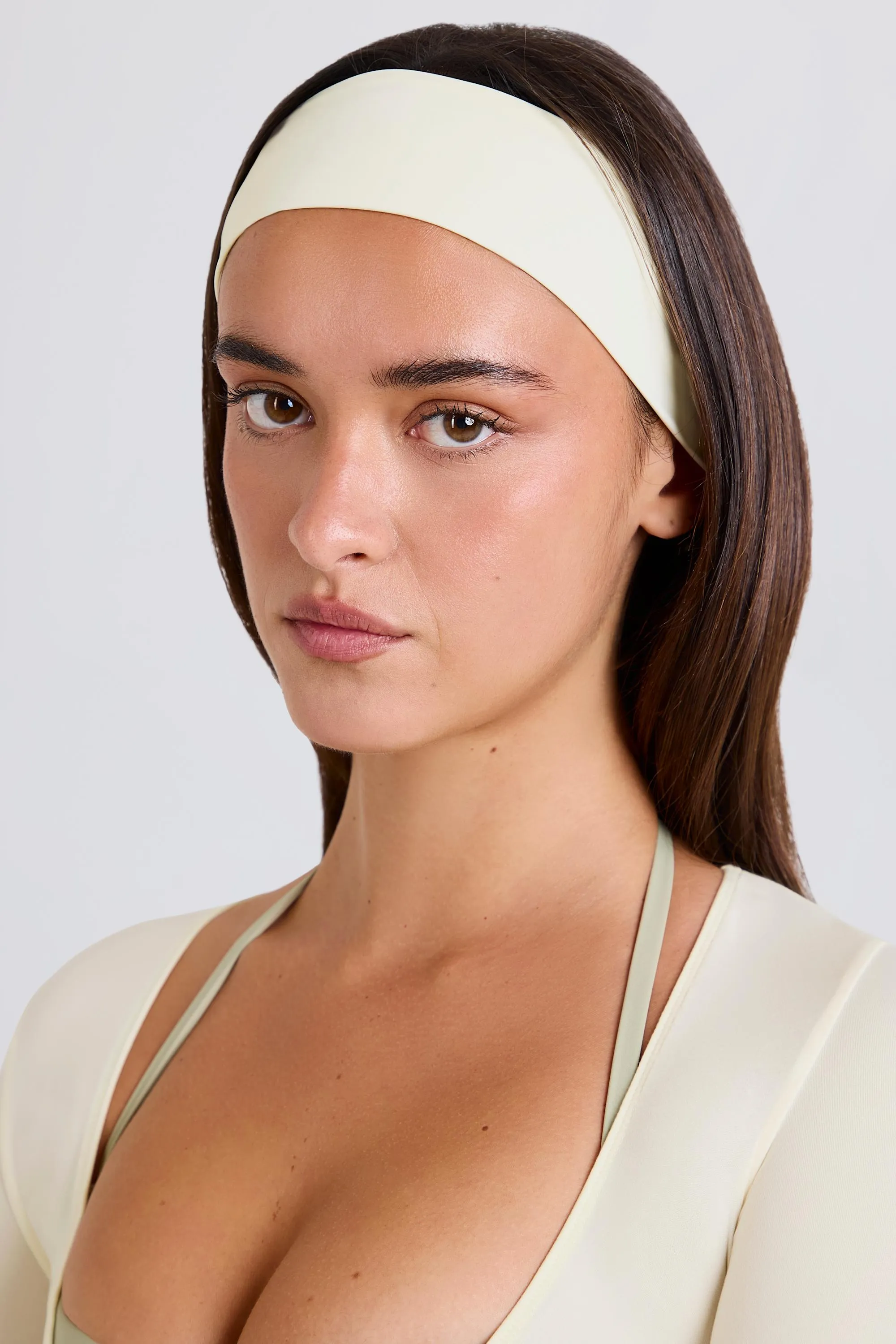 Stretch Headband in Cream sold by Oh Polly product image thumbnail 2