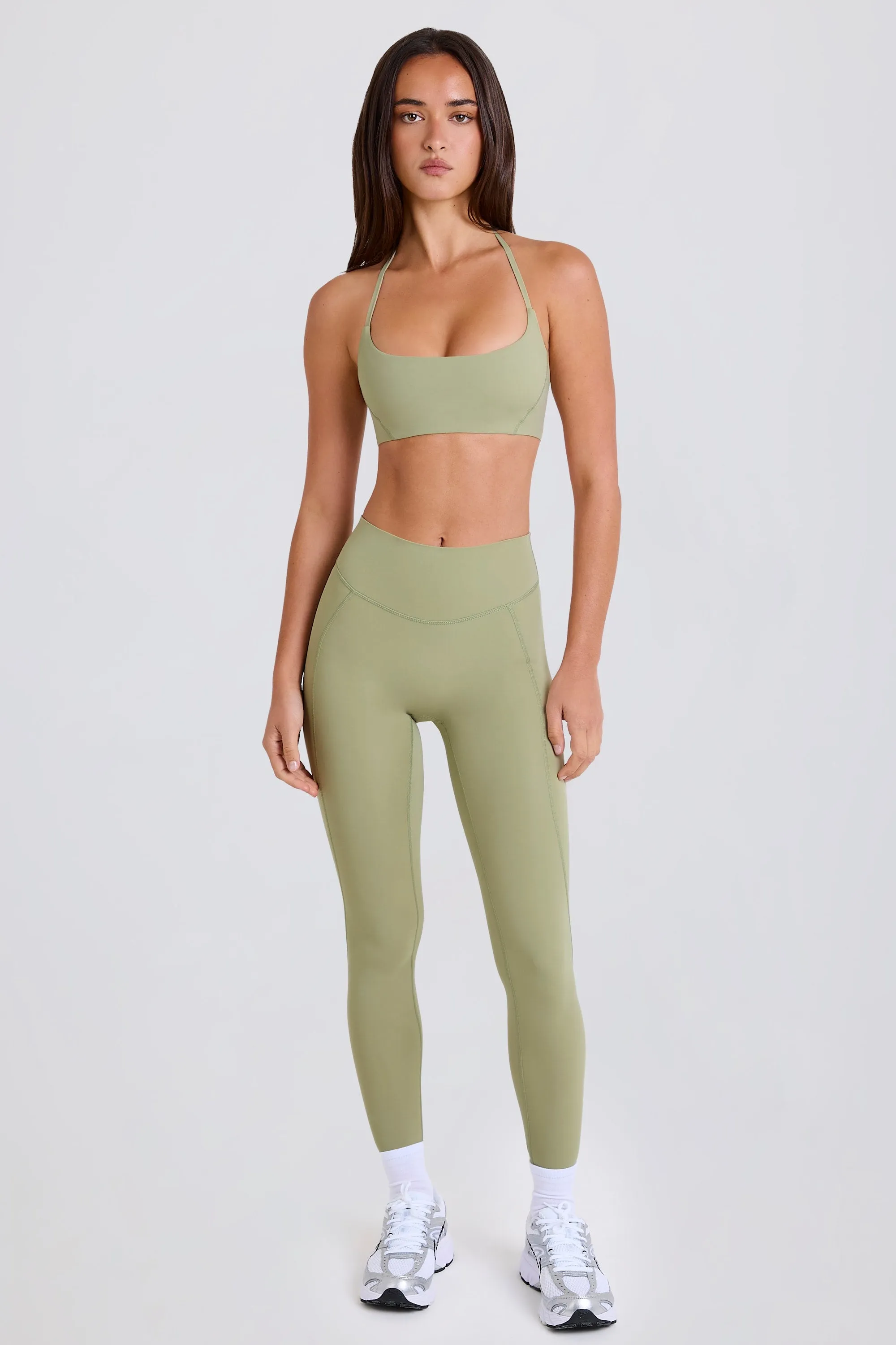 Four-Way Stretch High-Waist Leggings in Acai sold by Oh Polly product image thumbnail 2