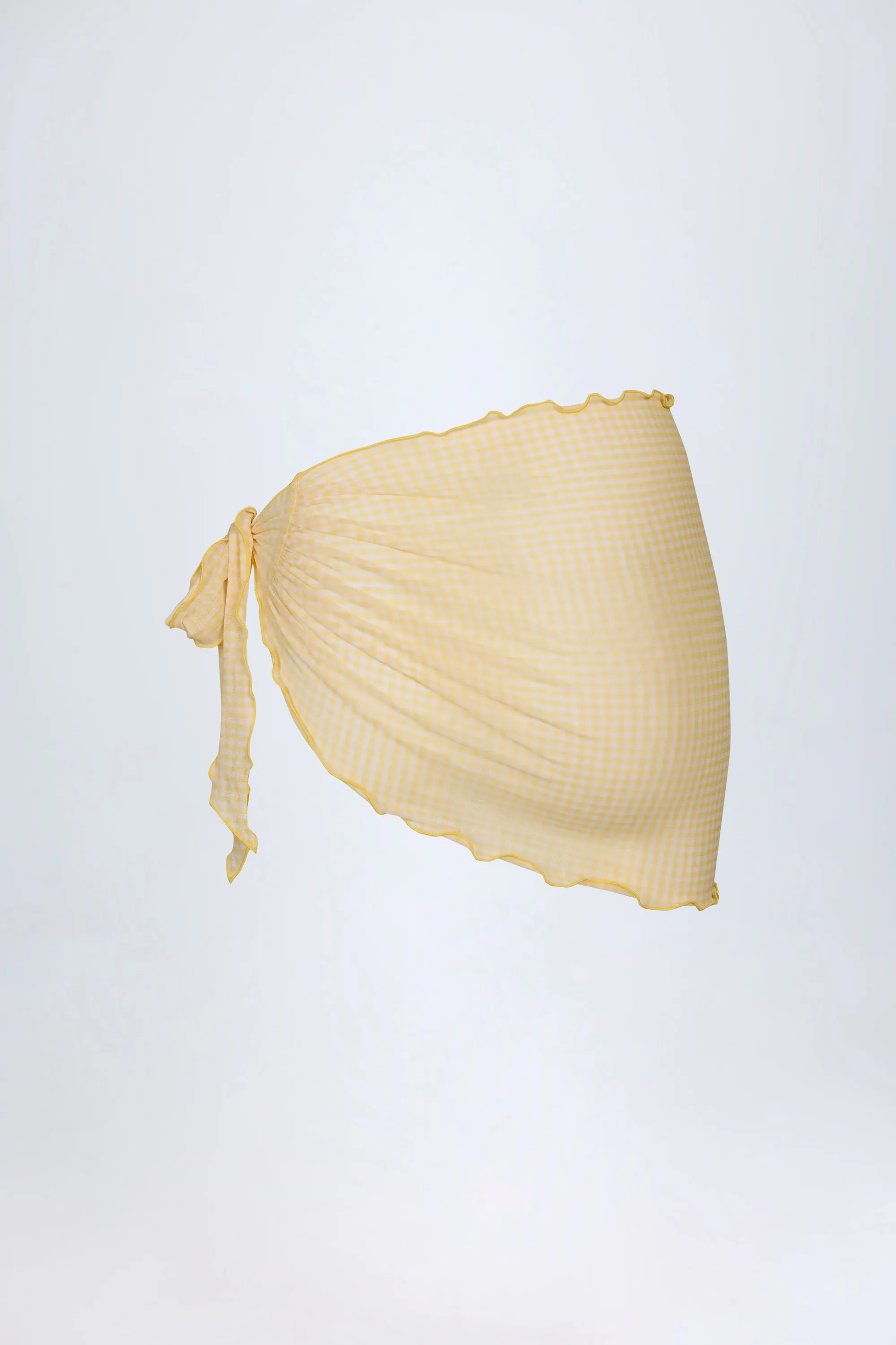 Side-Tie Sarong in Yellow Gingham sold by Oh Polly product image thumbnail 4
