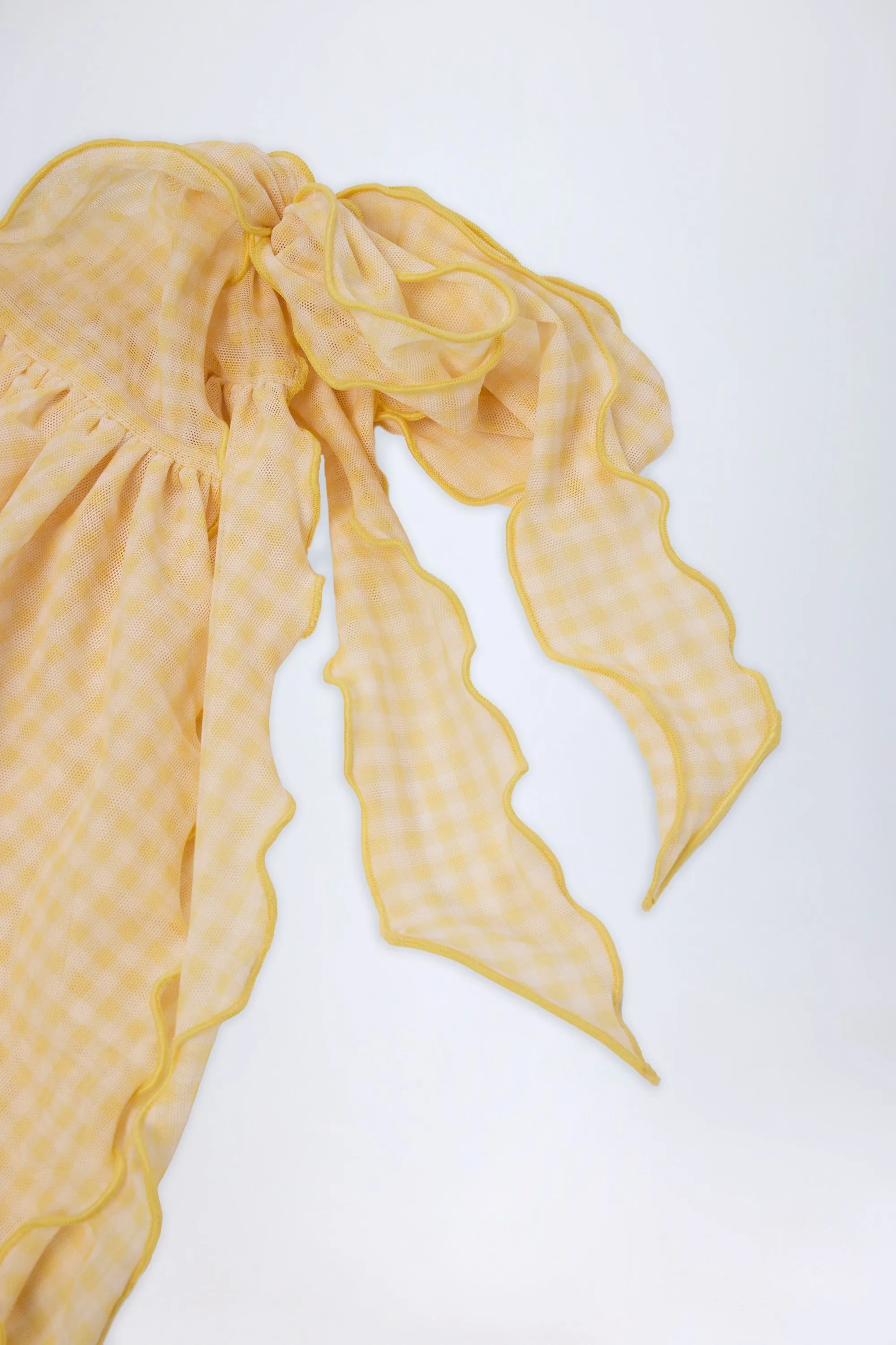 Side-Tie Sarong in Yellow Gingham sold by Oh Polly product image thumbnail 5