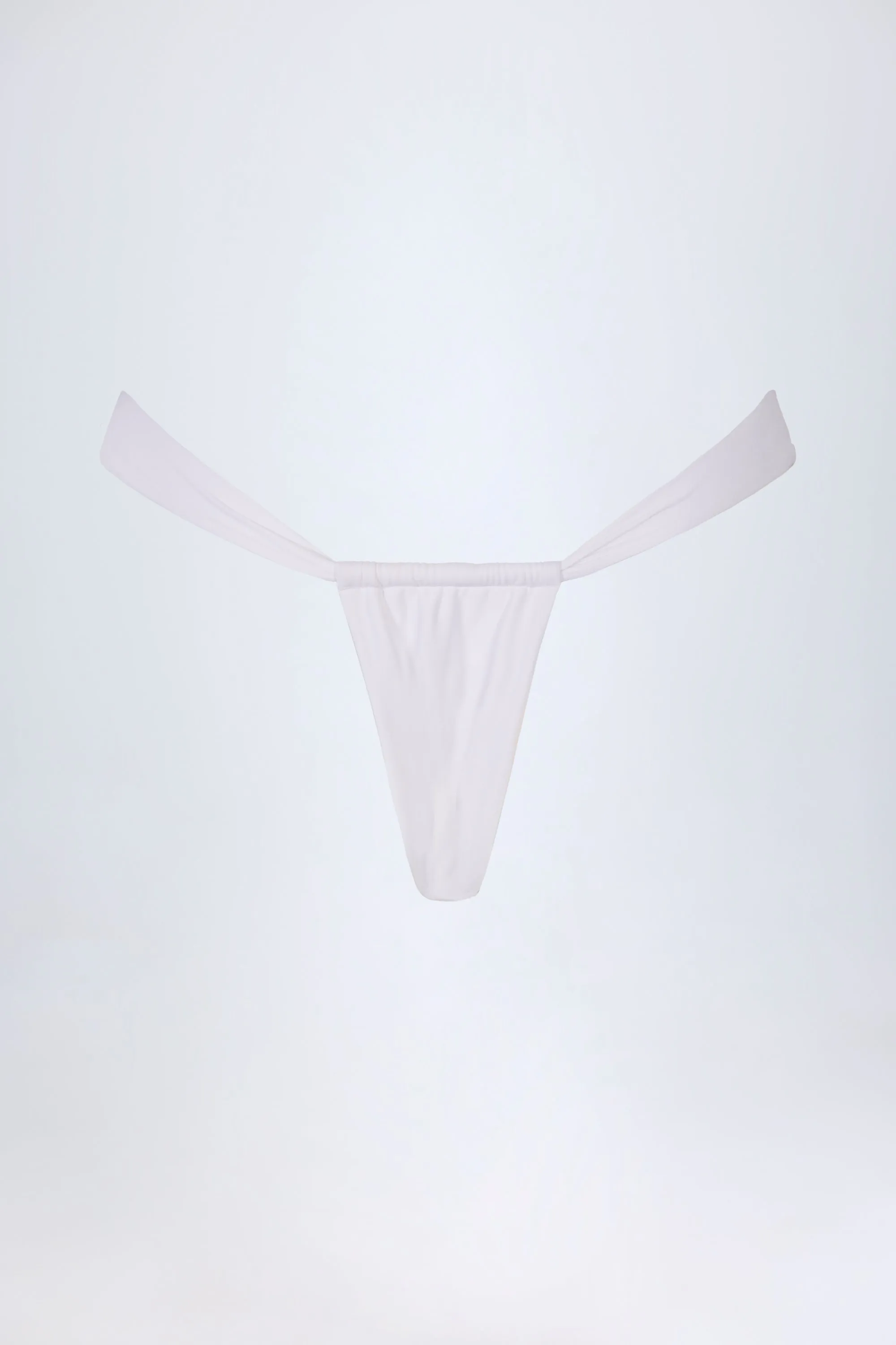 Ruched Thong Bikini Bottoms in White sold by Oh Polly product image thumbnail 4