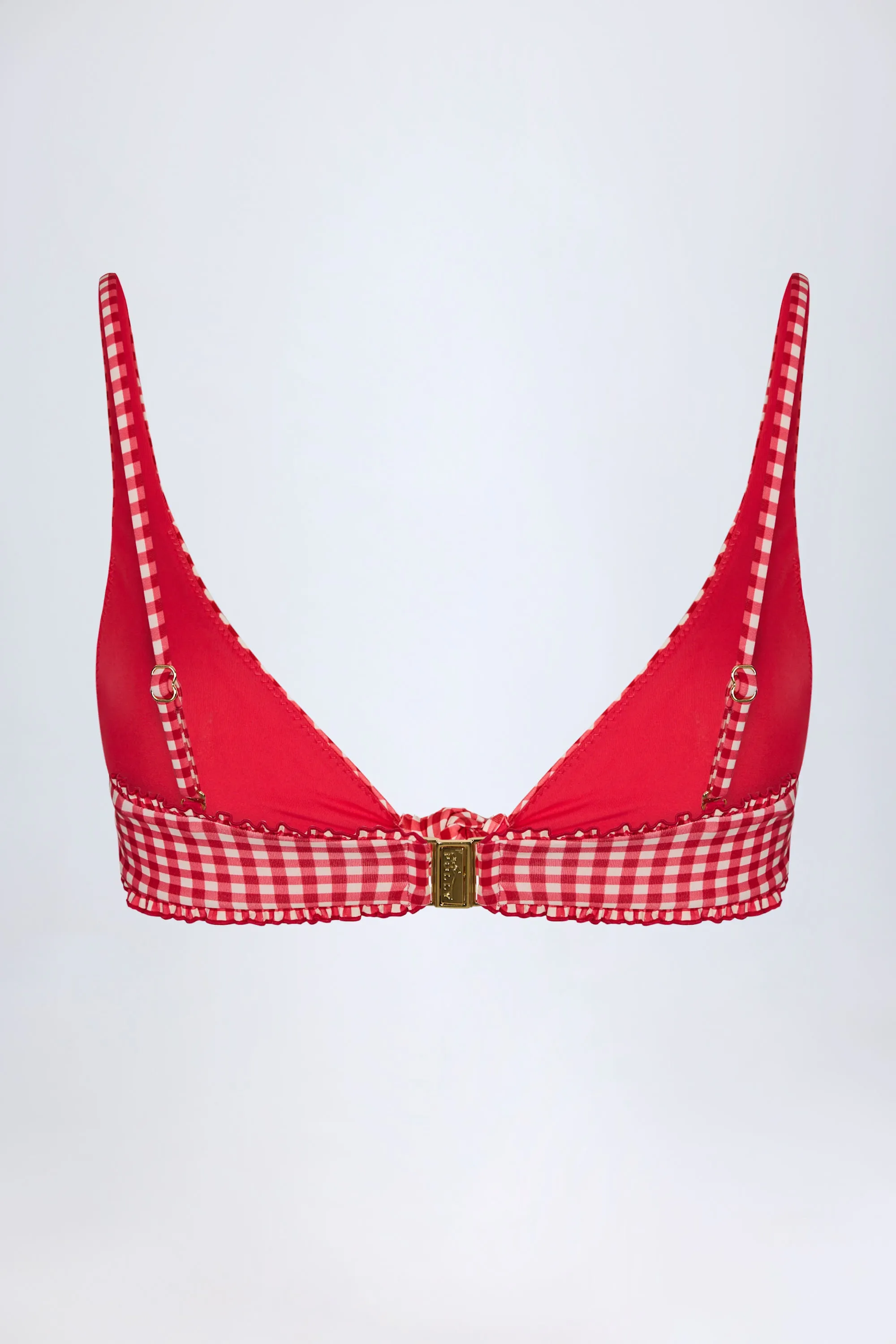 Knot-Detail Bikini Top in Red Gingham sold by Oh Polly product image thumbnail 4