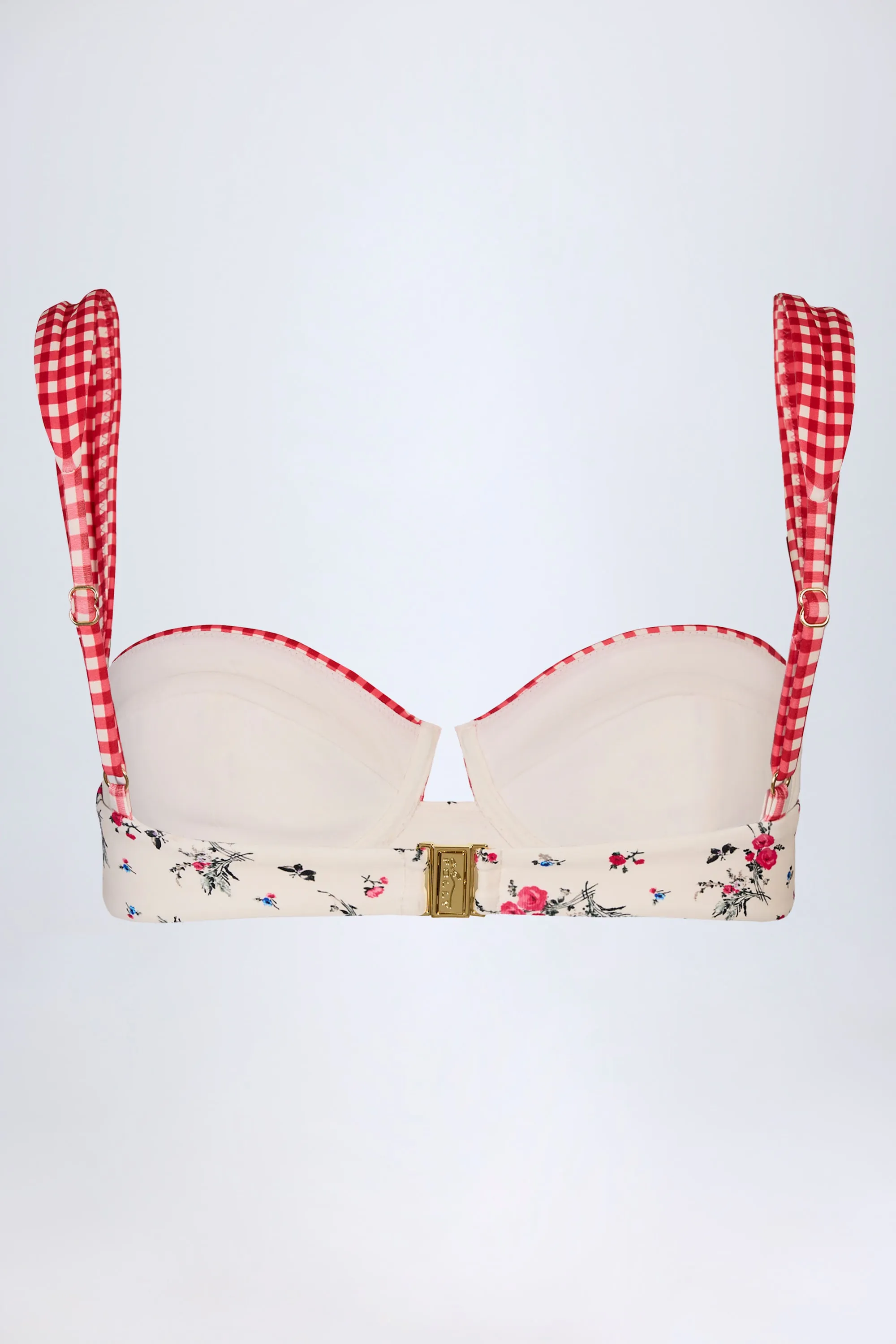 Underwired Balconette Bikini Top in Red Floral sold by Oh Polly product image thumbnail 5