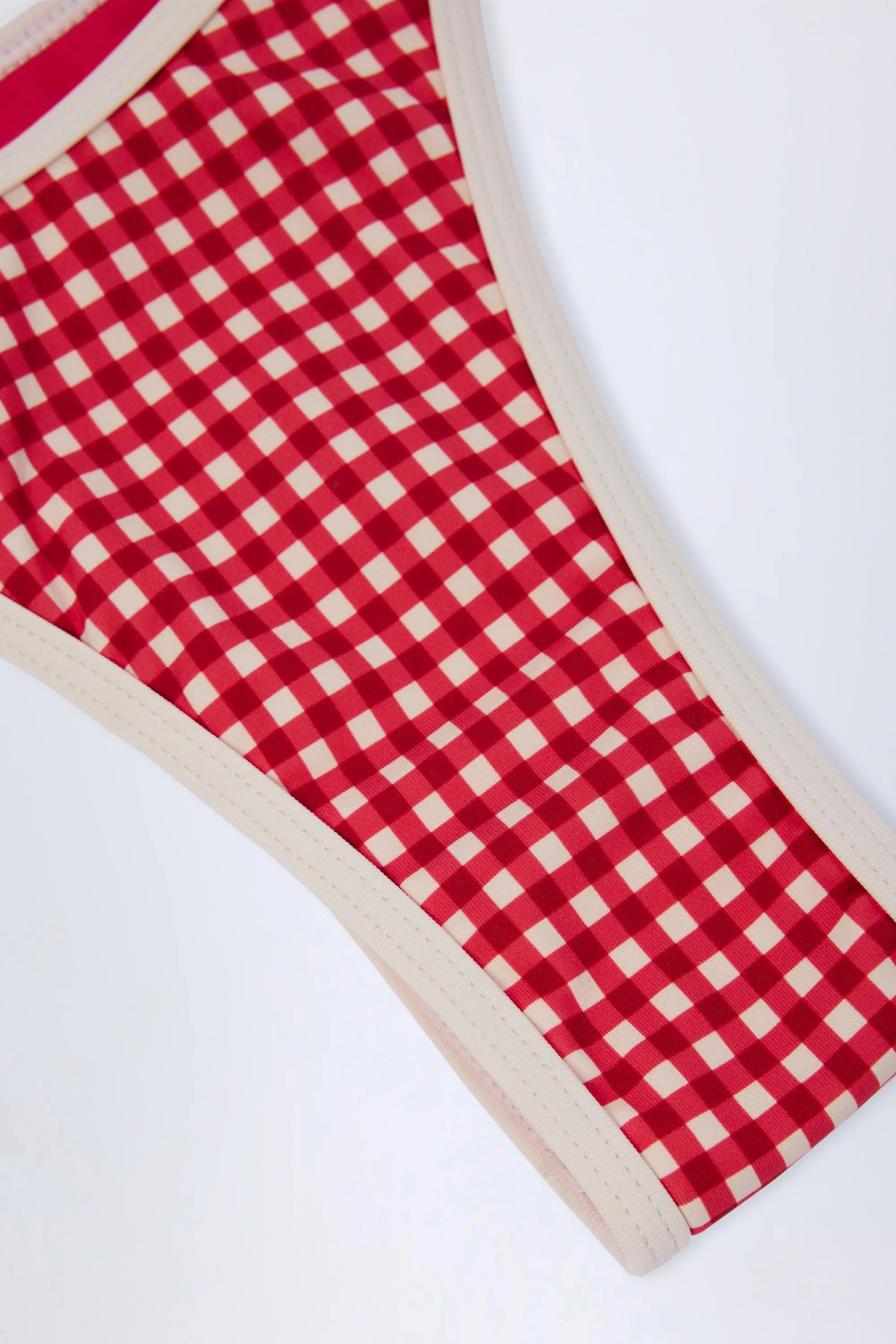 Double-Strap Cheeky Bikini Bottoms in Red Gingham sold by Oh Polly product image thumbnail 5