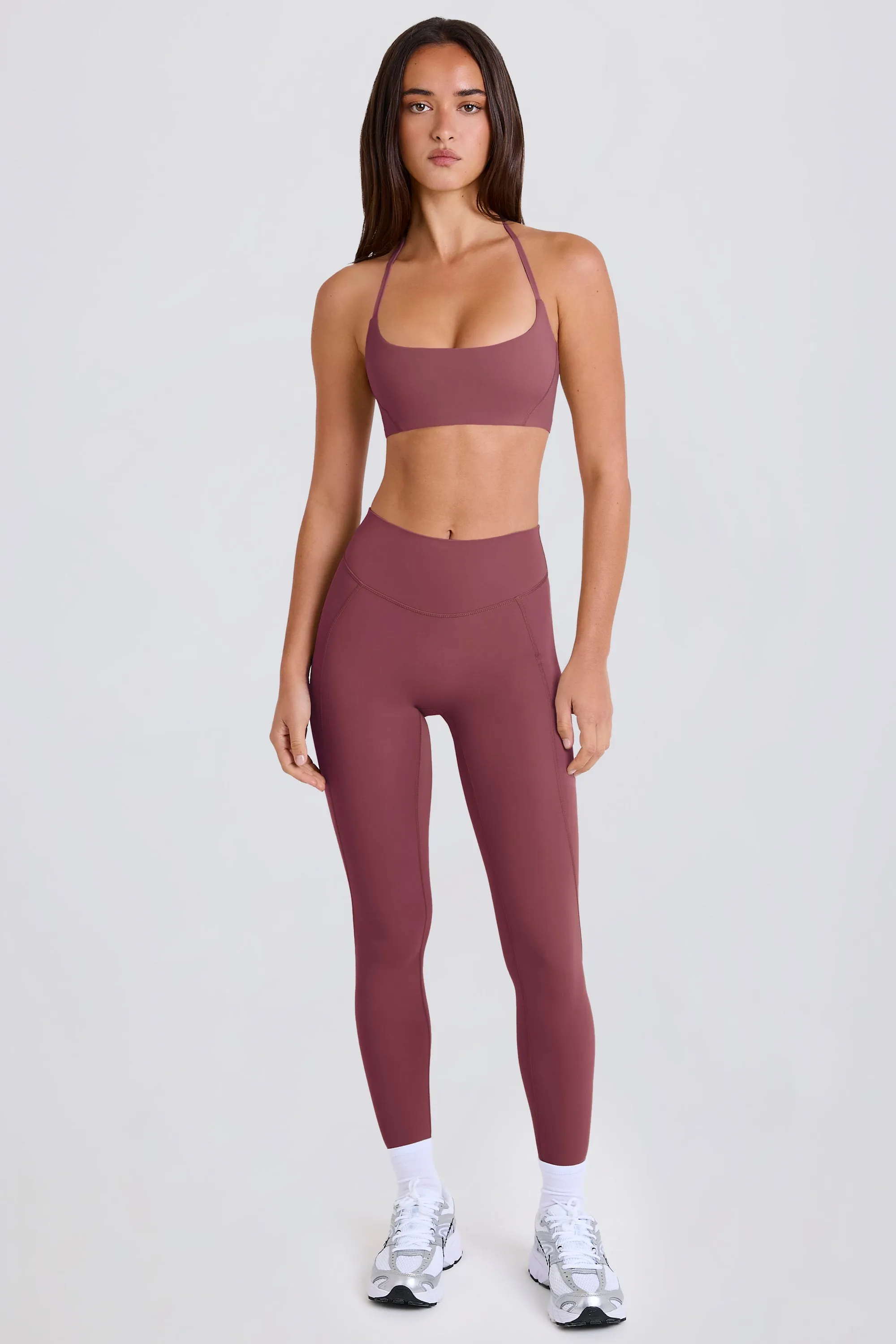 High-Waist Leggings in Acai sold by Oh Polly