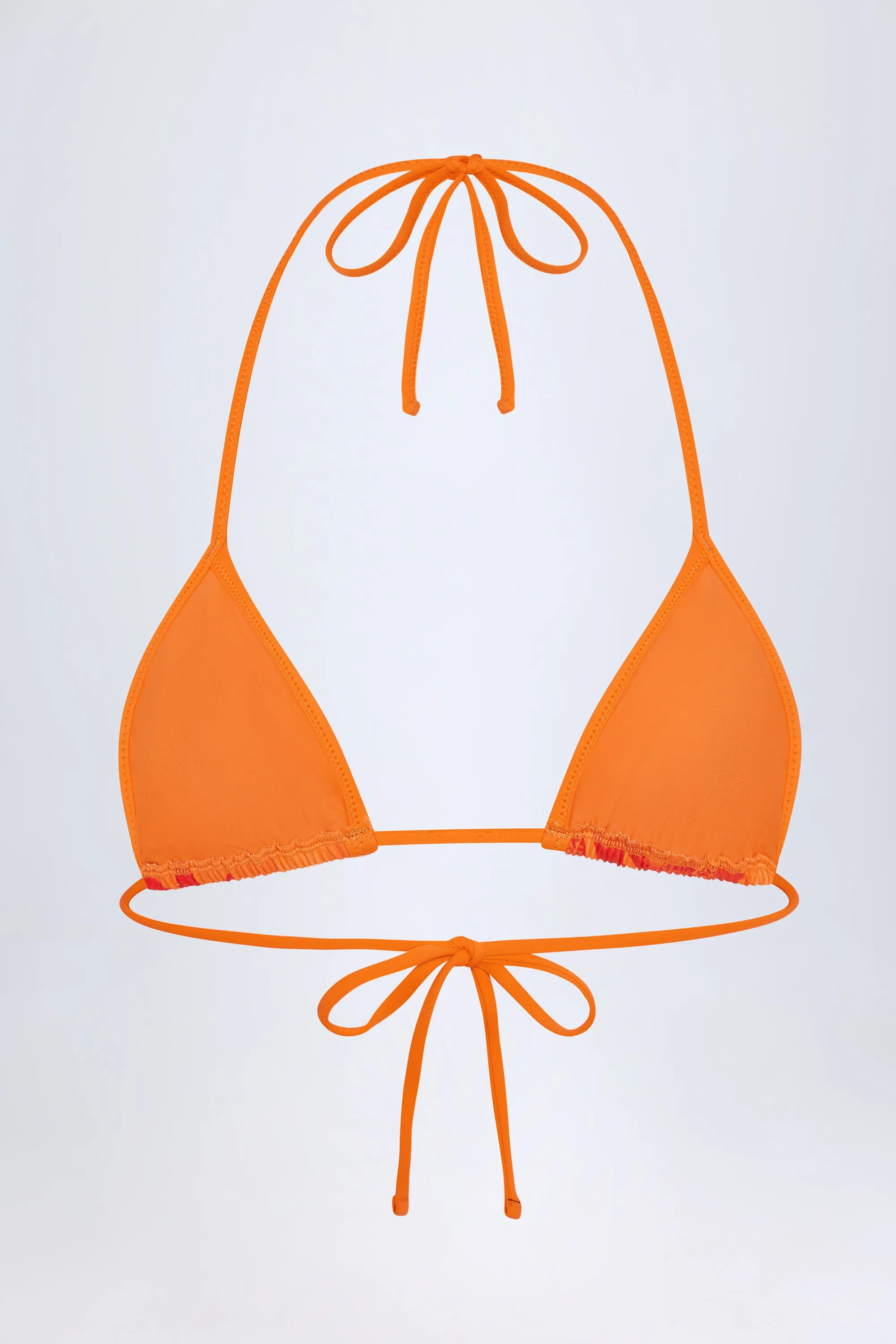 Triangle Bikini Top in Orange Orchid Print sold by Oh Polly product image thumbnail 4
