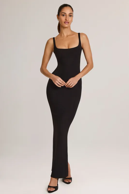 Modal Square Neck Maxi Dress in Black sold by Oh Polly