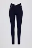 Soft Active Crossover Contrast Leggings in Classic Navy sold by Oh Polly