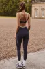 Soft Active Crossover Contrast Leggings in Classic Navy sold by Oh Polly