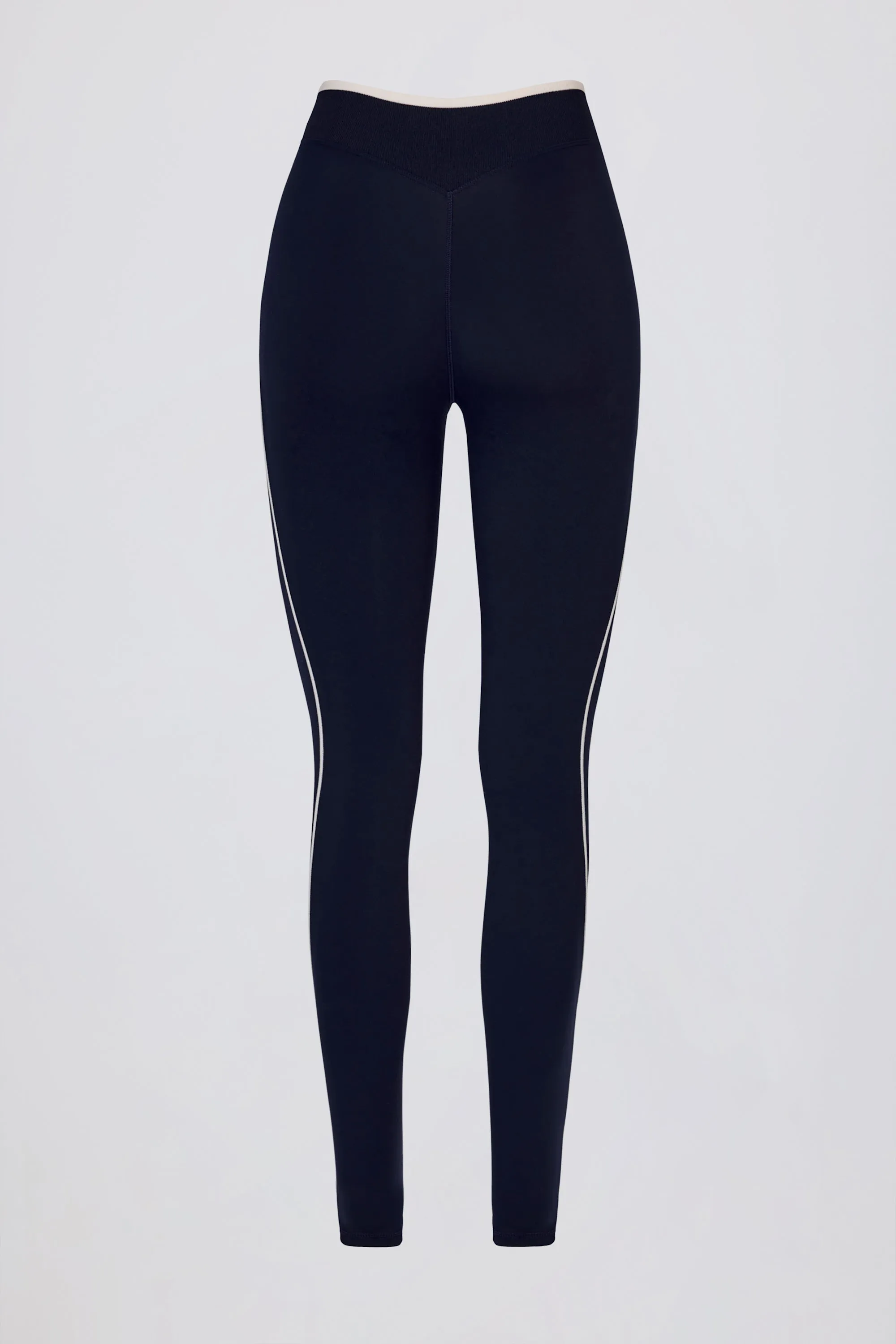 Soft Active Crossover Contrast Leggings in Classic Navy sold by Oh Polly product image thumbnail 5