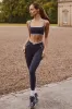 Soft Active Crossover Contrast Leggings in Classic Navy sold by Oh Polly