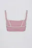 Soft Active Contrast Sports Bra in Powder Pink sold by Oh Polly