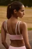 Soft Active Contrast Sports Bra in Powder Pink sold by Oh Polly