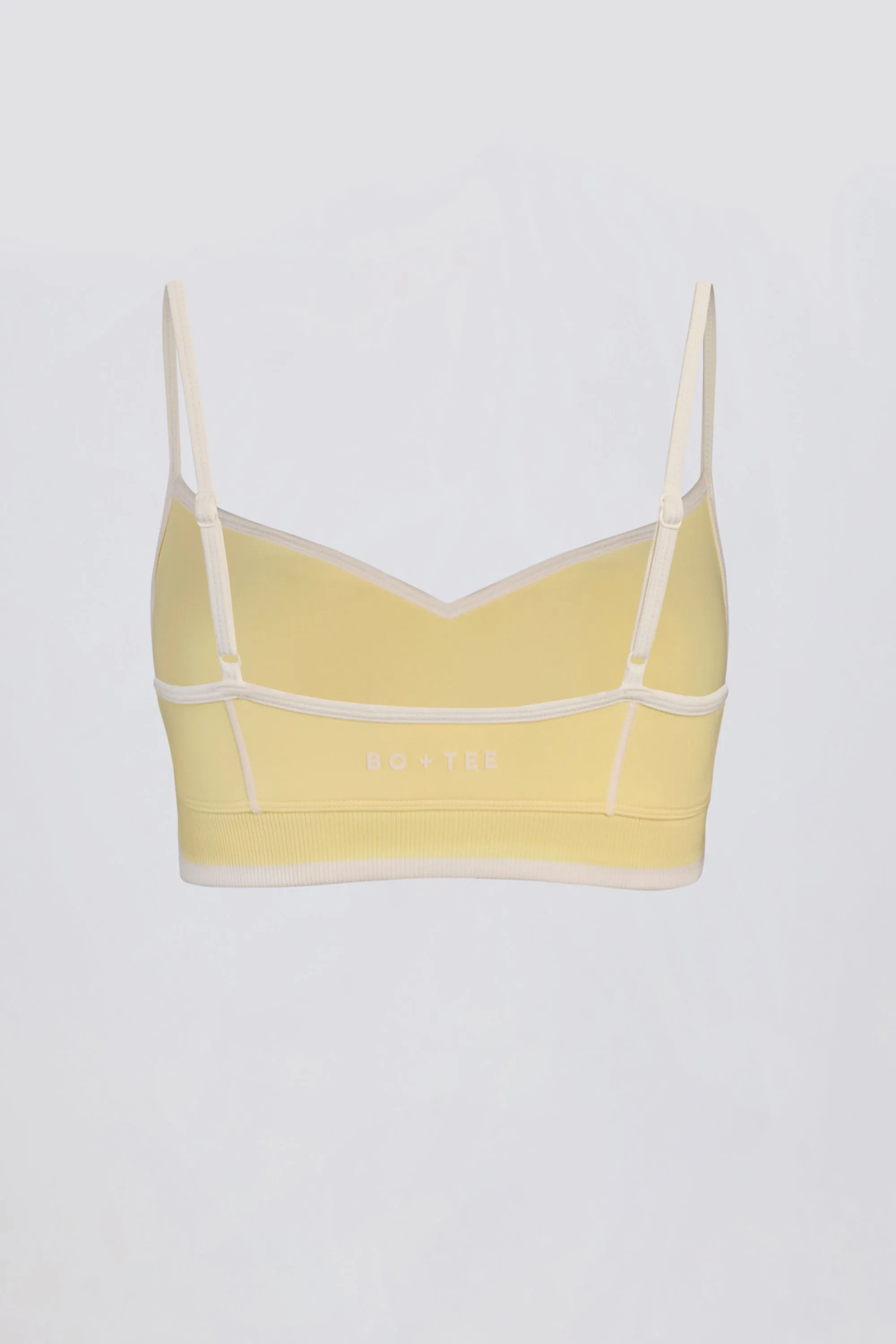 Soft Active Sweetheart-Neck Contrast Sports Bra in Soft Yellow sold by Oh Polly product image thumbnail 5