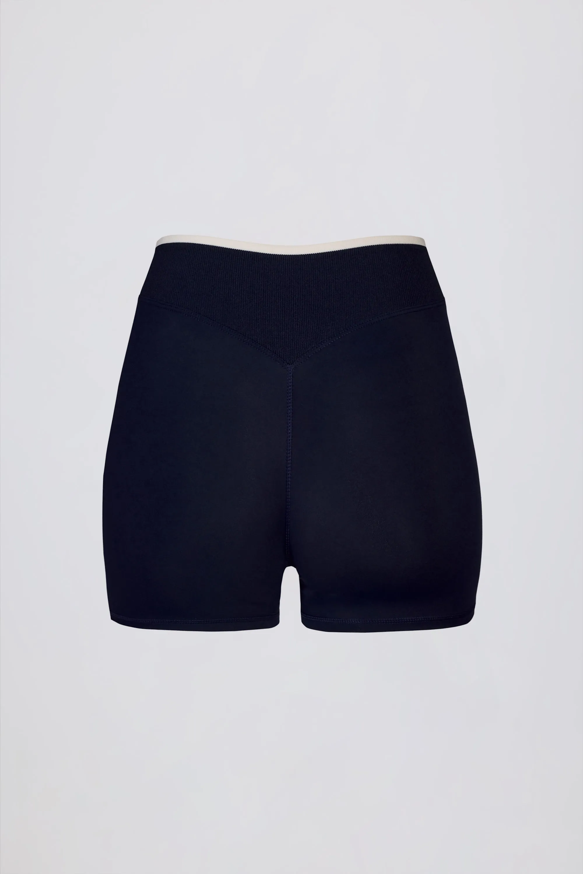 Soft Active Wrapover Contrast Mini Shorts in Classic Navy sold by Oh Polly product image thumbnail 5