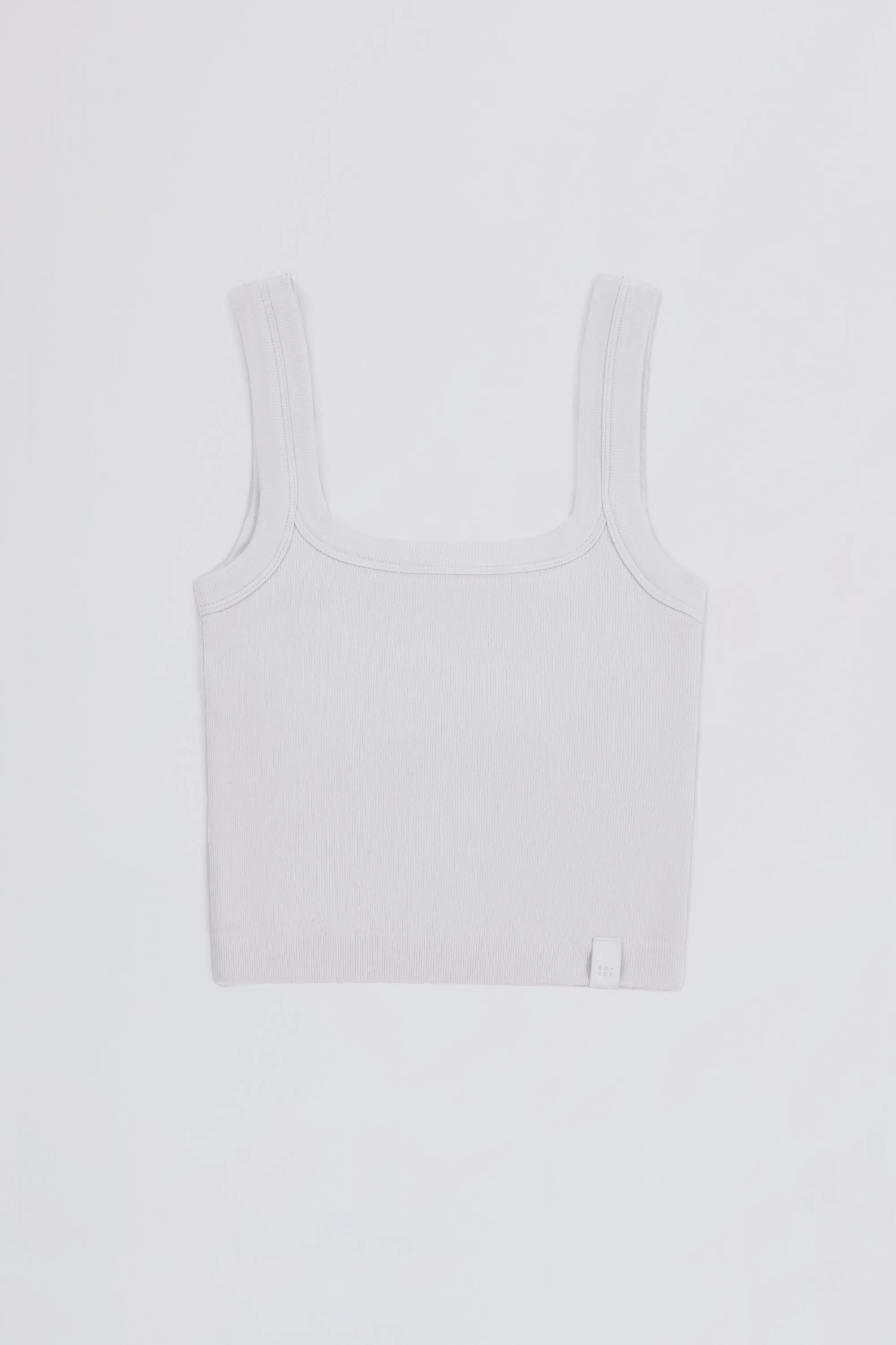 Seamless Soft Rib Square-Neck Tank Top in White sold by Oh Polly