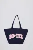 Oversized Tote Bag in Classic Navy sold by Oh Polly