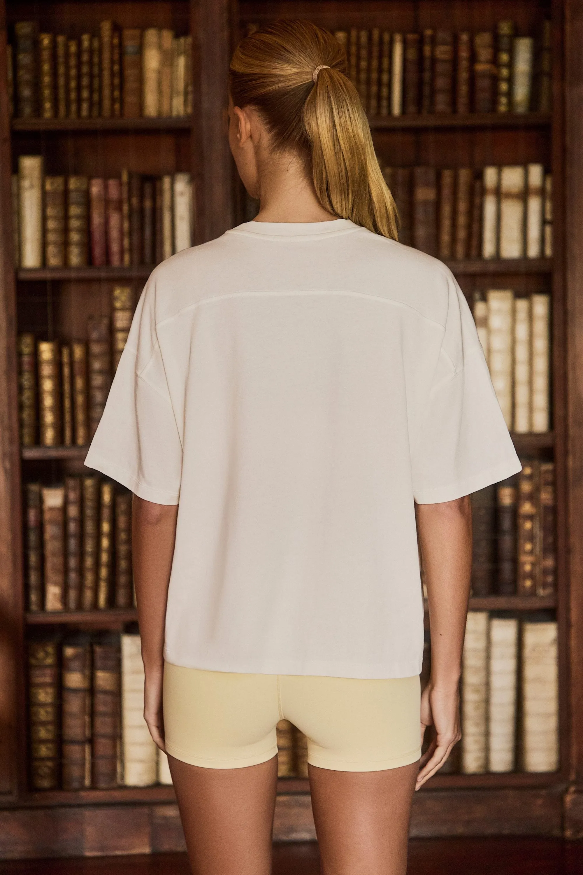 Oversized Cotton-Jersey T-Shirt in White sold by Oh Polly product image thumbnail 3