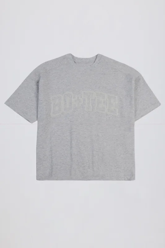 Oversized Cotton-Jersey T-Shirt in Grey Marl sold by Oh Polly