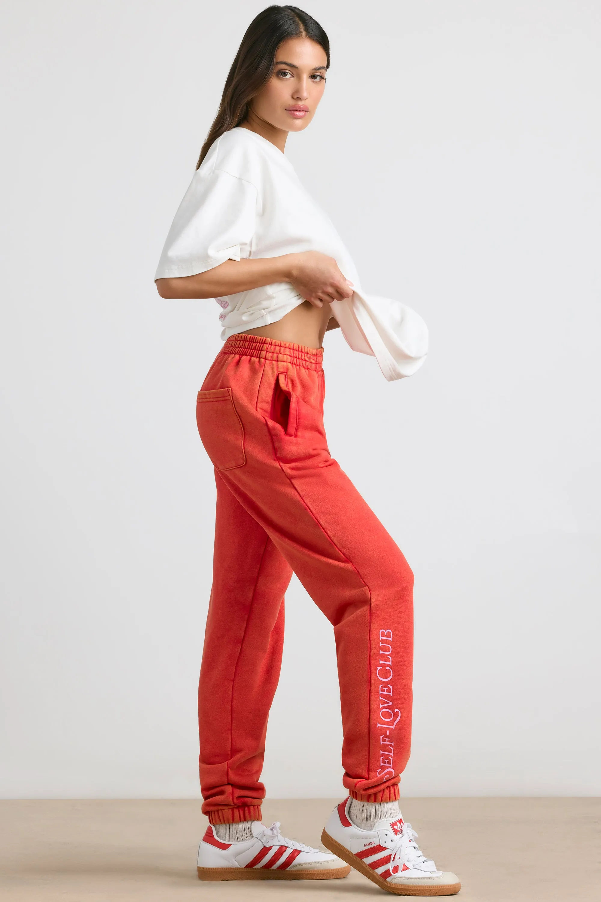 Oversized Joggers in Red sold by Oh Polly product image thumbnail 3