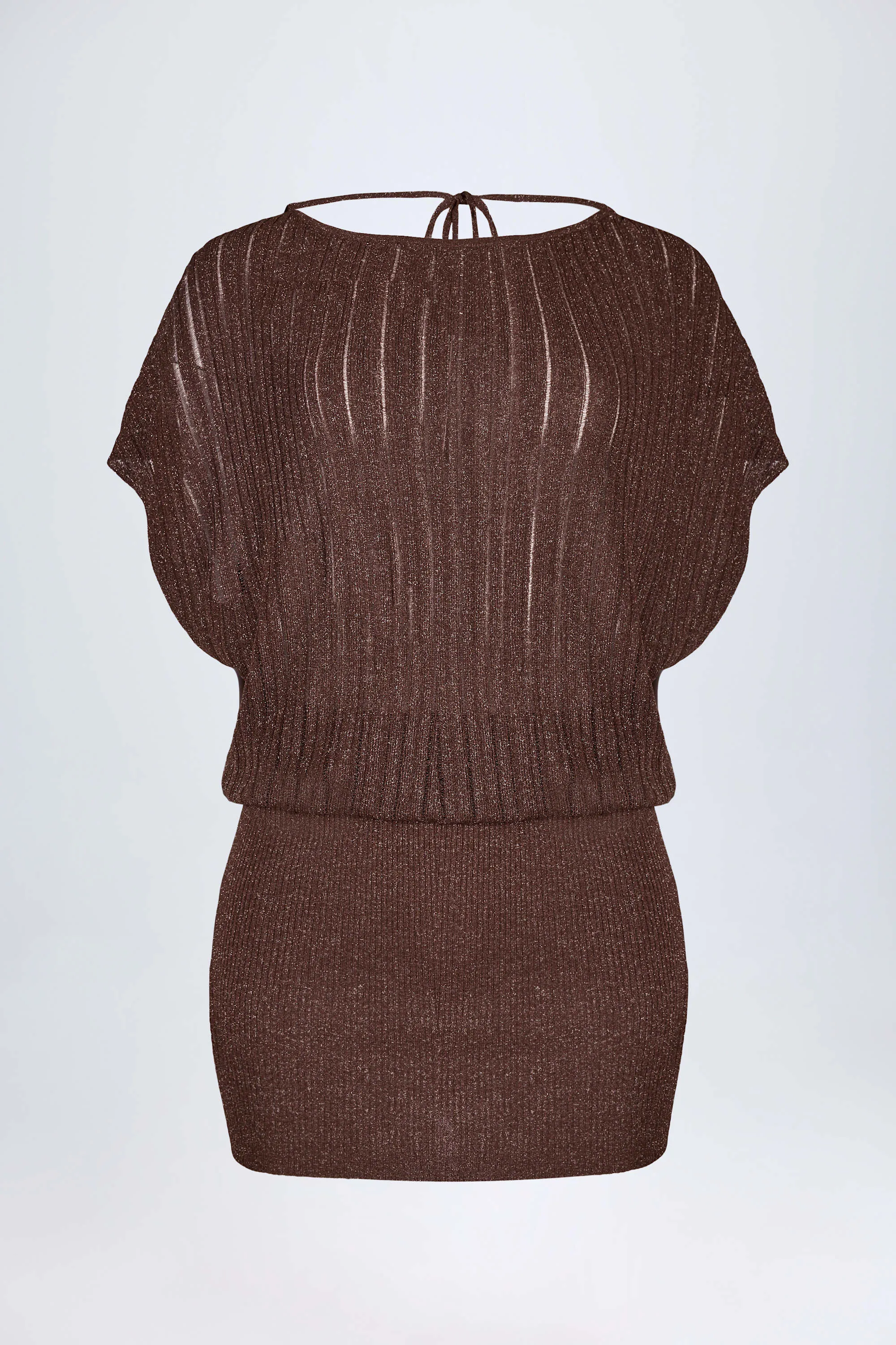 Backless Batwing Mini Dress in Bronze sold by Oh Polly product image thumbnail 3