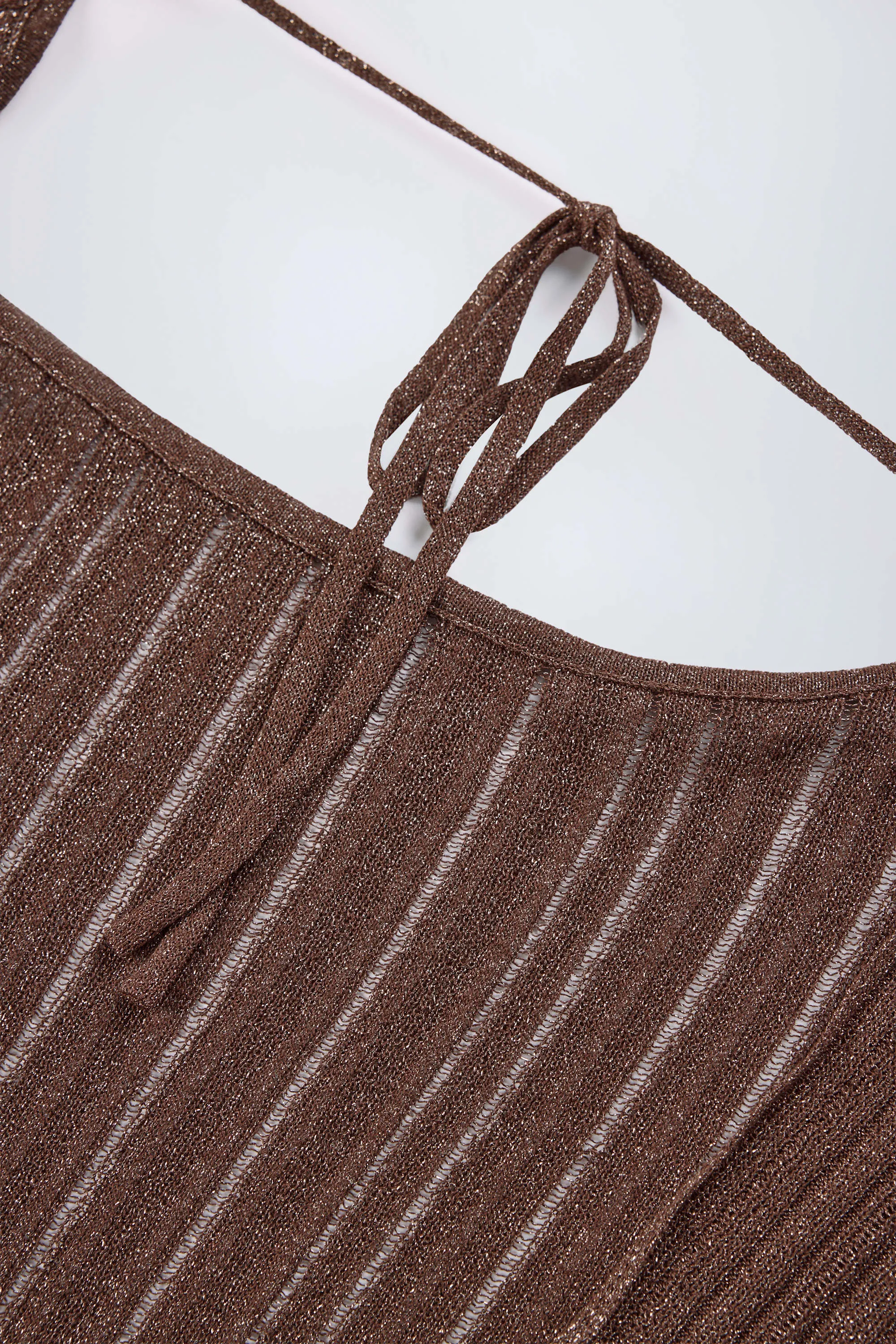 Backless Batwing Mini Dress in Bronze sold by Oh Polly product image thumbnail 5