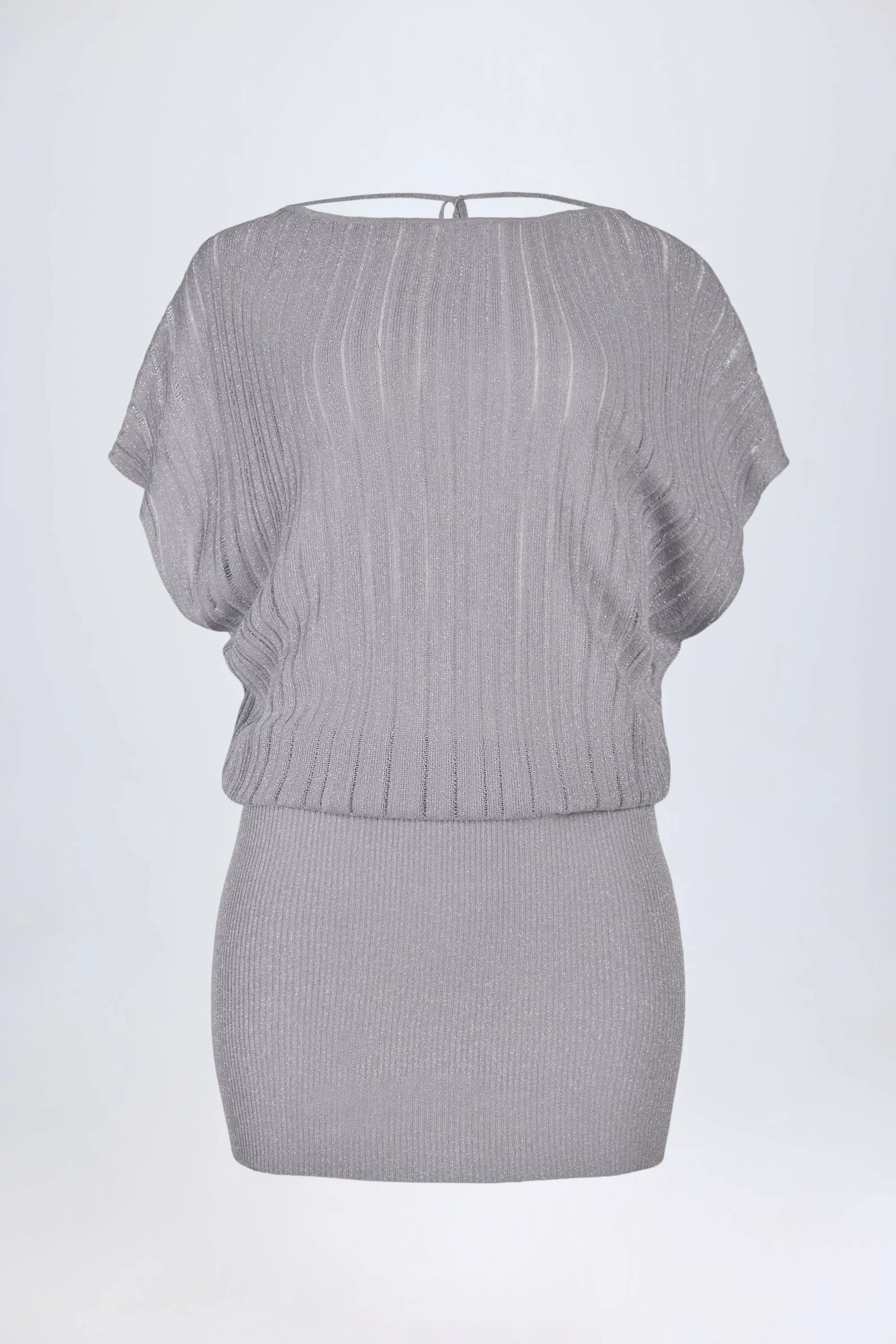 Backless Batwing Mini Dress in Silver sold by Oh Polly product image thumbnail 3