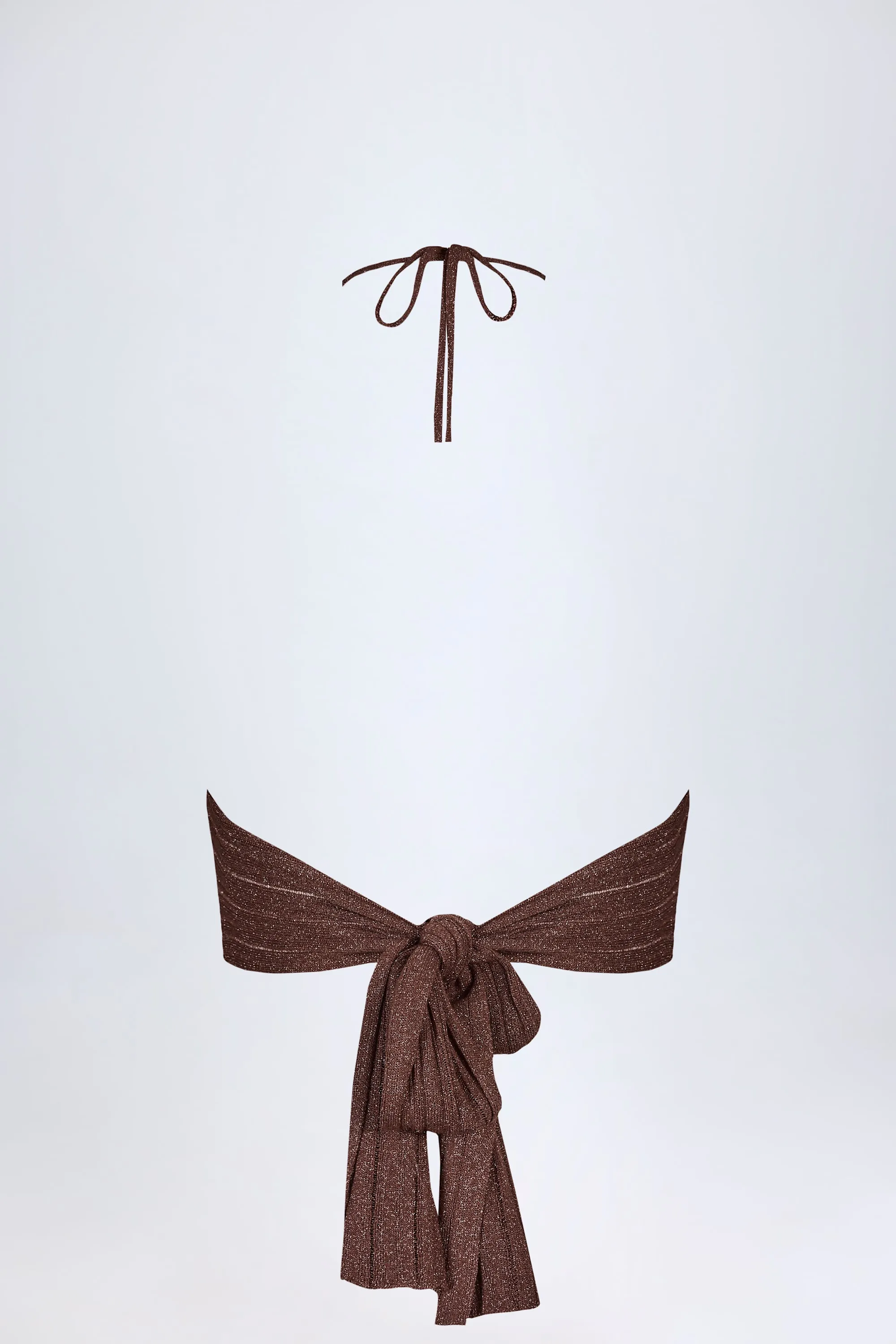 Plunge Halterneck Crop Top in Bronze sold by Oh Polly product image thumbnail 4