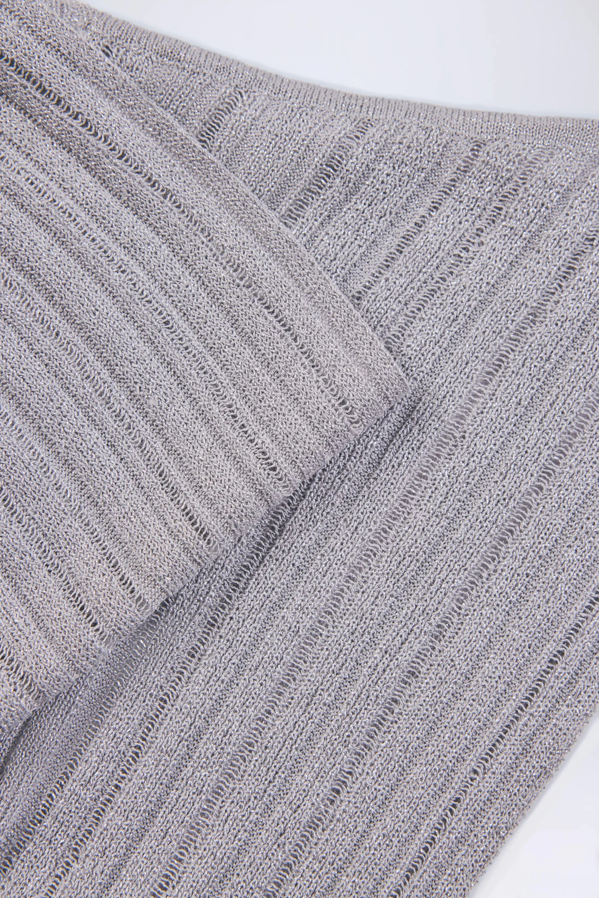 Plunge Halterneck Crop Top in Silver sold by Oh Polly product image thumbnail 5